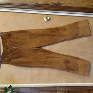 J. KHAKI tan suede leather pants sz 10 vintage .